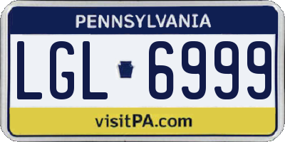 PA license plate LGL6999
