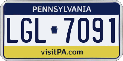 PA license plate LGL7091