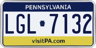 PA license plate LGL7132