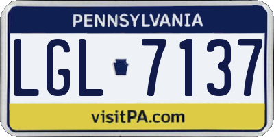 PA license plate LGL7137