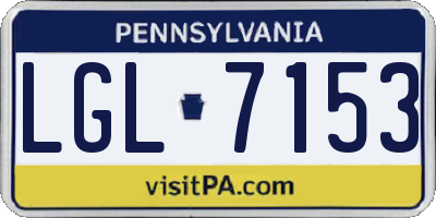PA license plate LGL7153