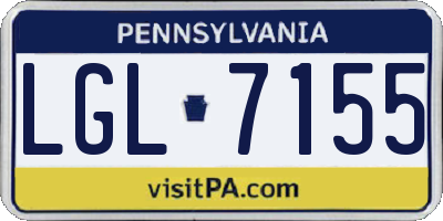 PA license plate LGL7155