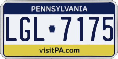 PA license plate LGL7175
