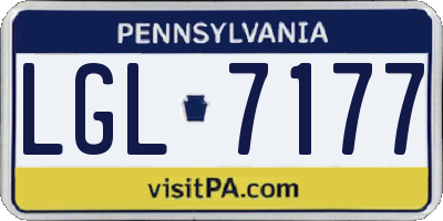 PA license plate LGL7177