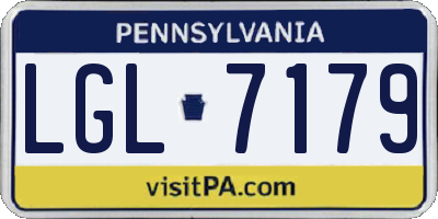 PA license plate LGL7179