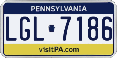 PA license plate LGL7186