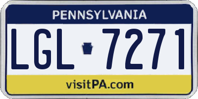 PA license plate LGL7271