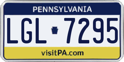 PA license plate LGL7295