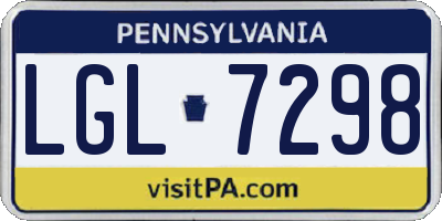 PA license plate LGL7298