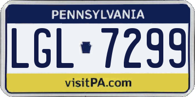PA license plate LGL7299