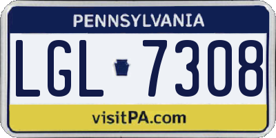 PA license plate LGL7308