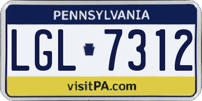 PA license plate LGL7312