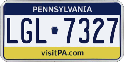 PA license plate LGL7327