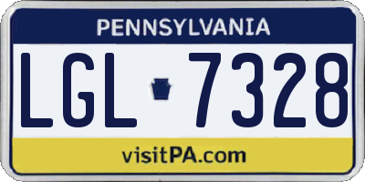 PA license plate LGL7328