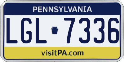 PA license plate LGL7336