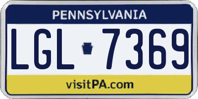 PA license plate LGL7369