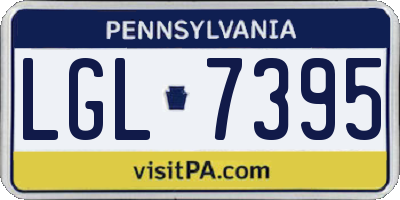 PA license plate LGL7395