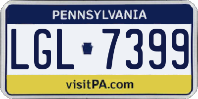 PA license plate LGL7399
