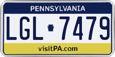 PA license plate LGL7479