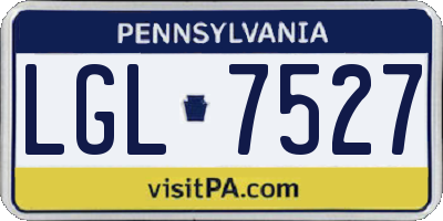 PA license plate LGL7527