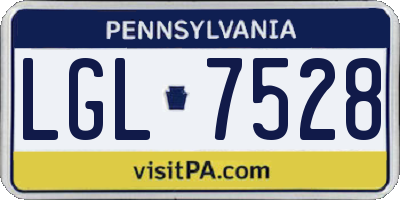 PA license plate LGL7528