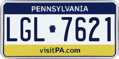 PA license plate LGL7621