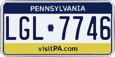 PA license plate LGL7746