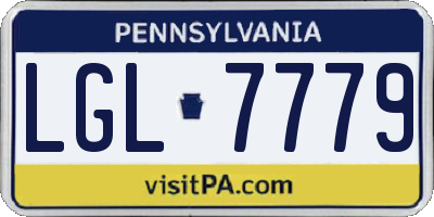 PA license plate LGL7779
