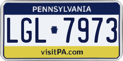 PA license plate LGL7973