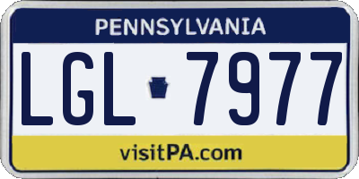 PA license plate LGL7977