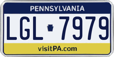 PA license plate LGL7979