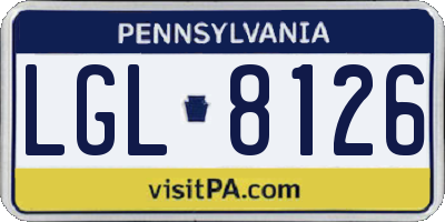 PA license plate LGL8126