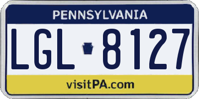 PA license plate LGL8127