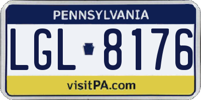 PA license plate LGL8176