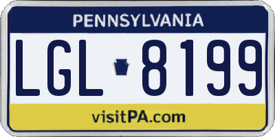 PA license plate LGL8199