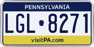 PA license plate LGL8271