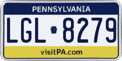 PA license plate LGL8279