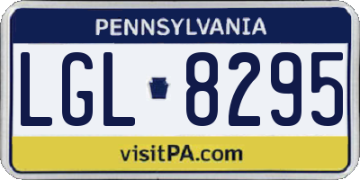PA license plate LGL8295