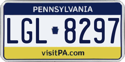 PA license plate LGL8297
