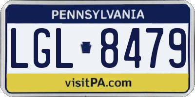 PA license plate LGL8479