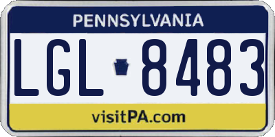 PA license plate LGL8483