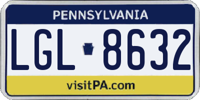 PA license plate LGL8632