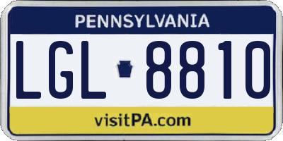 PA license plate LGL8810