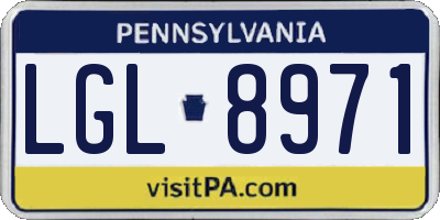 PA license plate LGL8971