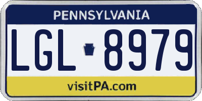 PA license plate LGL8979