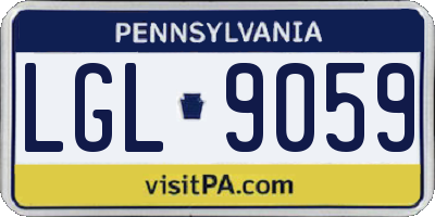 PA license plate LGL9059