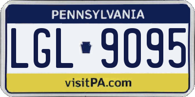 PA license plate LGL9095