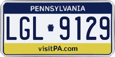 PA license plate LGL9129