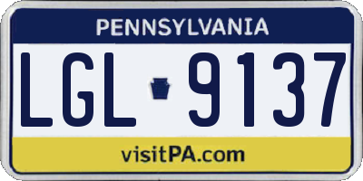 PA license plate LGL9137