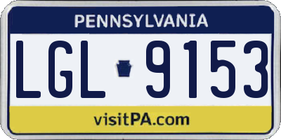 PA license plate LGL9153